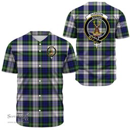 Scottish Gordon Dress Modern Clan Tartan Baseball Jersey - Crest Classic Scottish Plaid Tartan Plaid