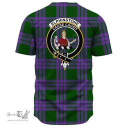 Scottish Elphinstone Clan Tartan Baseball Jersey - Crest Classic Scottish Plaid Tartan Plaid