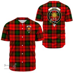Scottish Kerr Modern Clan Tartan Baseball Jersey - Crest Classic Scottish Plaid Tartan Plaid