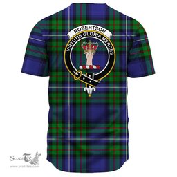 Scottish Robertson Hunting Modern Clan Tartan Baseball Jersey - Crest Classic Scottish Plaid Tartan Plaid