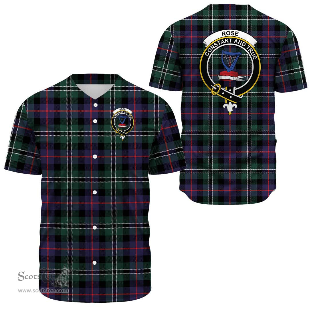 Scottish Rose Hunting Modern Clan Tartan Baseball Jersey - Crest Classic Scottish Plaid Tartan Plaid