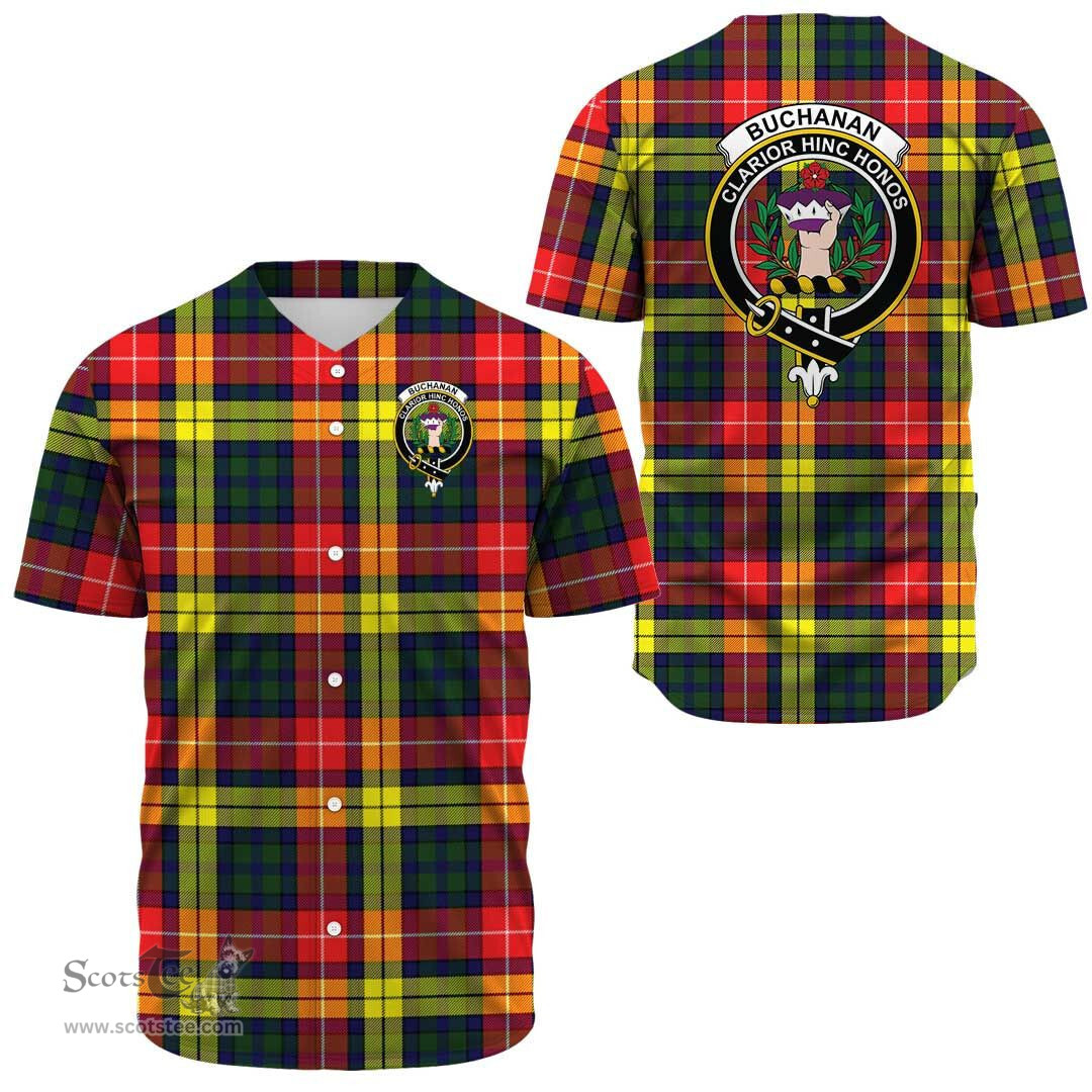 Scottish Buchanan Modern Clan Tartan Baseball Jersey - Crest Classic Scottish Plaid Tartan Plaid