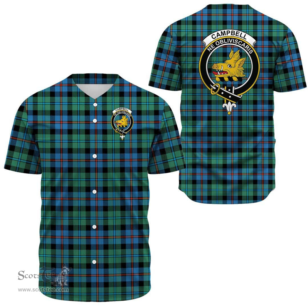 Scottish Campbell of Cawdor Ancient Clan Tartan Baseball Jersey - Crest Classic Scottish Plaid Tartan Plaid