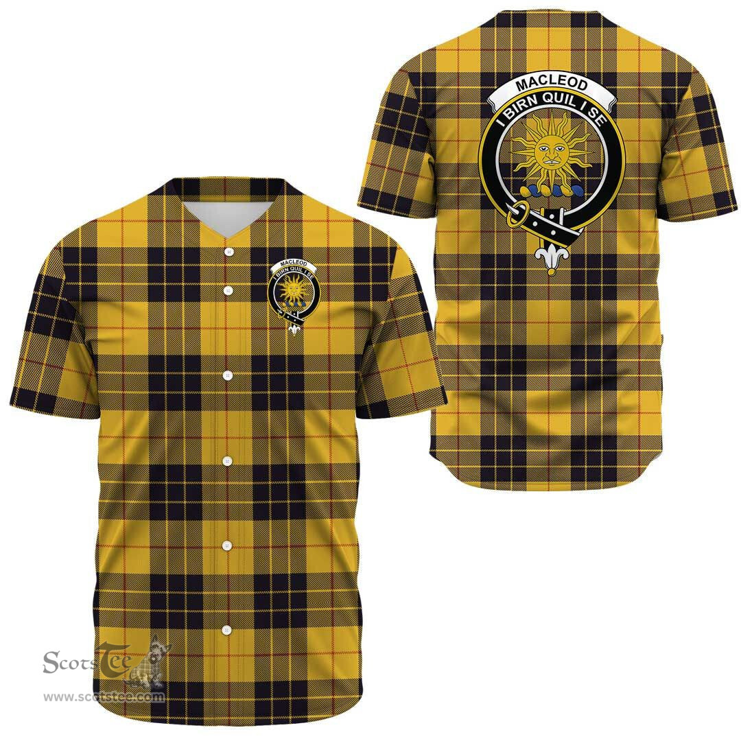 Scottish MacLeod of Lewis Ancient Clan Tartan Baseball Jersey - Crest Classic Scottish Plaid Tartan Plaid