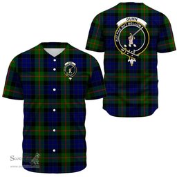 Scottish Gunn Modern Clan Tartan Baseball Jersey - Crest Classic Scottish Plaid Tartan Plaid