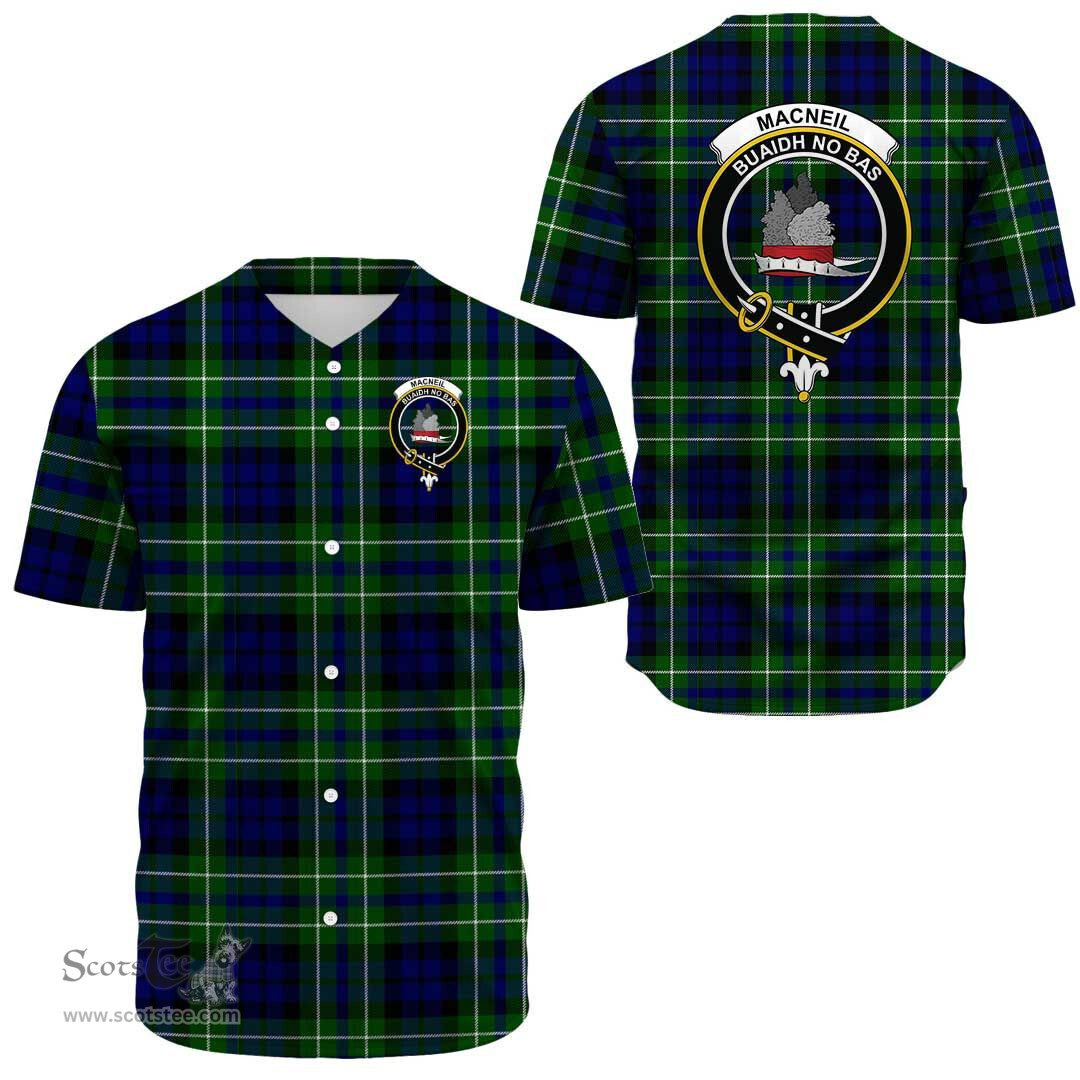 Scottish MacNeil of Colonsay Modern Clan Tartan Baseball Jersey - Crest Classic Scottish Plaid Tartan Plaid