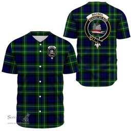 Scottish MacNeil of Colonsay Modern Clan Tartan Baseball Jersey - Crest Classic Scottish Plaid Tartan Plaid
