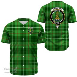 Scottish Galloway District Clan Tartan Baseball Jersey - Crest Classic Scottish Plaid Tartan Plaid