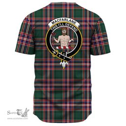 Scottish MacFarlane Hunting Modern Clan Tartan Baseball Jersey - Crest Classic Scottish Plaid Tartan Plaid