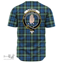 Scottish Lamont Ancient Clan Tartan Baseball Jersey - Crest Classic Scottish Plaid Tartan Plaid