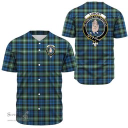 Scottish Lamont Ancient Clan Tartan Baseball Jersey - Crest Classic Scottish Plaid Tartan Plaid