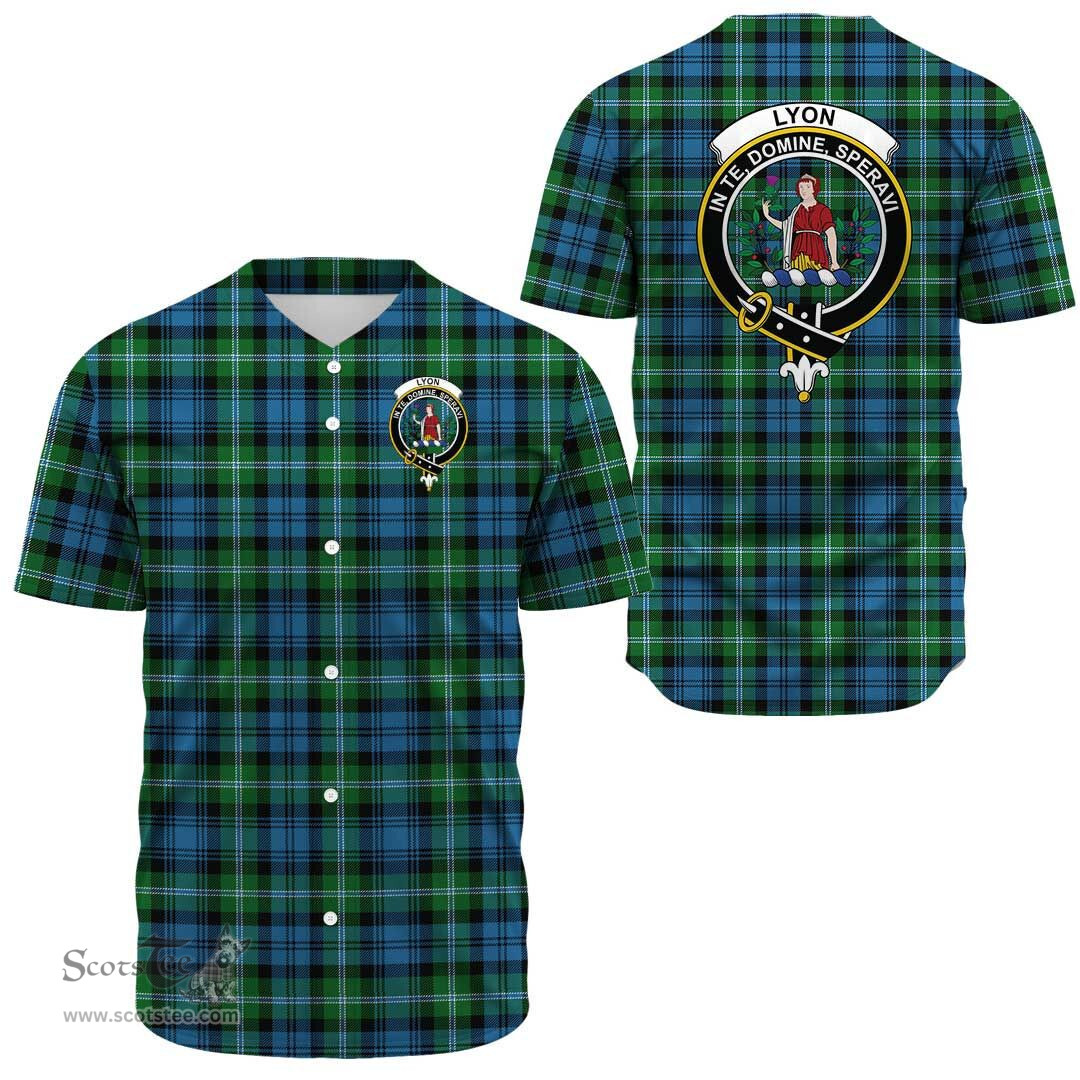 Scottish Lyon Clan Clan Tartan Baseball Jersey - Crest Classic Scottish Plaid Tartan Plaid