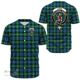 Scottish Lyon Clan Clan Tartan Baseball Jersey - Crest Classic Scottish Plaid Tartan Plaid