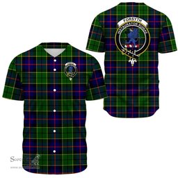Scottish Forsyth Modern Clan Tartan Baseball Jersey - Crest Classic Scottish Plaid Tartan Plaid