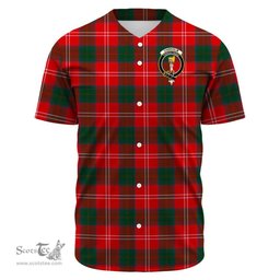 Scottish Chisholm Modern Clan Tartan Baseball Jersey - Crest Classic Scottish Plaid Tartan Plaid