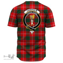 Scottish Chisholm Modern Clan Tartan Baseball Jersey - Crest Classic Scottish Plaid Tartan Plaid
