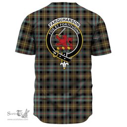 Scottish Farquharson Weathered Clan Tartan Baseball Jersey - Crest Classic Scottish Plaid Tartan Plaid