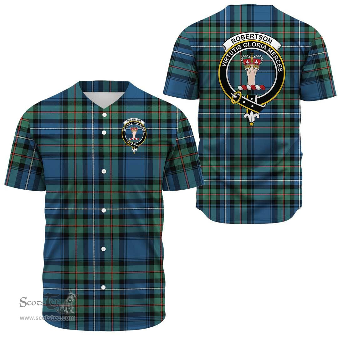 Scottish Robertson Hunting Ancient Clan Tartan Baseball Jersey - Crest Classic Scottish Plaid Tartan Plaid