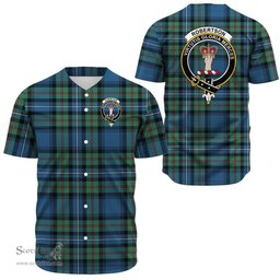 Scottish Robertson Hunting Ancient Clan Tartan Baseball Jersey - Crest Classic Scottish Plaid Tartan Plaid