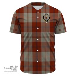 Scottish Davidson Dress Dancers Clan Tartan Baseball Jersey - Crest Classic Scottish Plaid Tartan Plaid