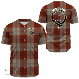 Scottish Davidson Dress Dancers Clan Tartan Baseball Jersey - Crest Classic Scottish Plaid Tartan Plaid