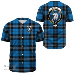 Scottish Ramsay Blue Ancient Clan Tartan Baseball Jersey - Crest Classic Scottish Plaid Tartan Plaid
