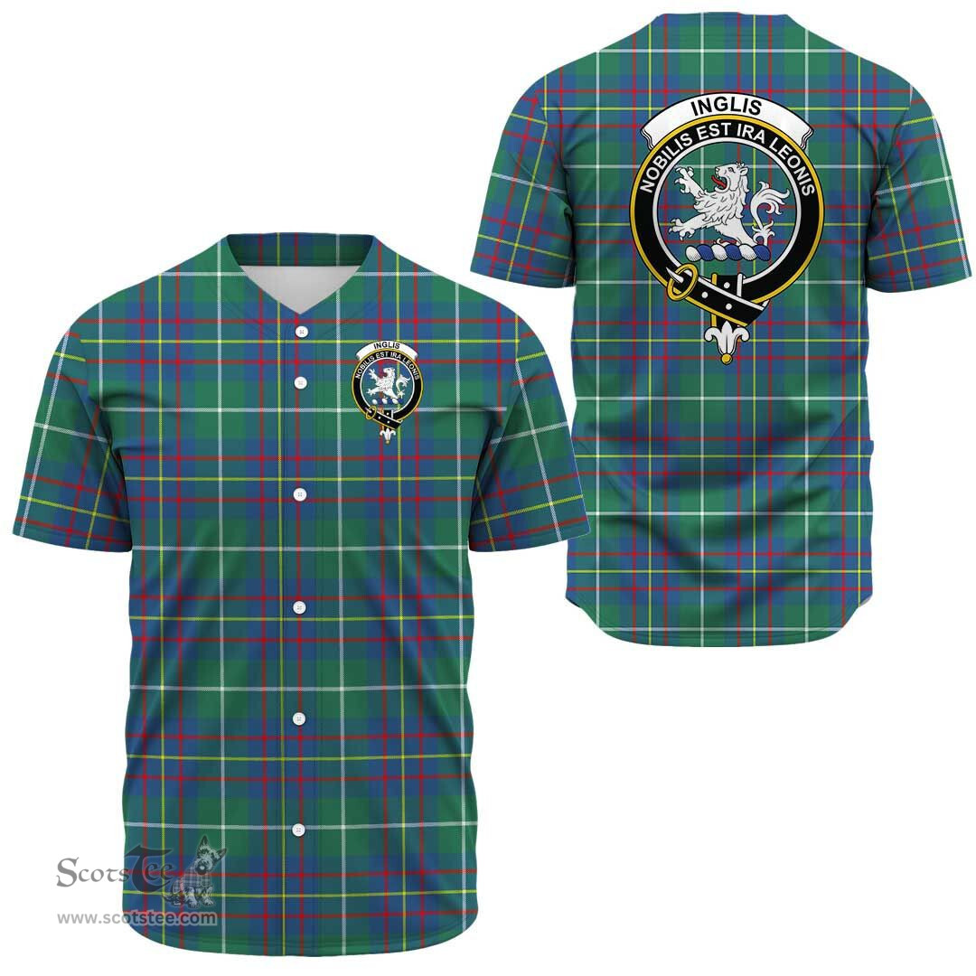 Scottish Inglis Ancient Clan Tartan Baseball Jersey - Crest Classic Scottish Plaid Tartan Plaid