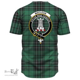 Scottish MacLean Hunting Clan Tartan Baseball Jersey - Crest Classic Scottish Plaid Tartan Plaid