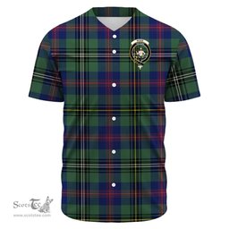 Scottish Wood Modern Clan Tartan Baseball Jersey - Crest Classic Scottish Plaid Tartan Plaid