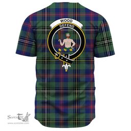 Scottish Wood Modern Clan Tartan Baseball Jersey - Crest Classic Scottish Plaid Tartan Plaid
