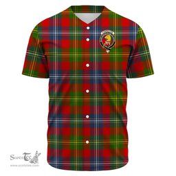 Scottish Forrester Clan Tartan Baseball Jersey - Crest Classic Scottish Plaid Tartan Plaid