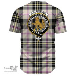 Scottish MacPherson Dress Ancient Clan Tartan Baseball Jersey - Crest Classic Scottish Plaid Tartan Plaid