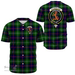 Scottish Sutherland Modern Clan Tartan Baseball Jersey - Crest Classic Scottish Plaid Tartan Plaid