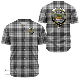 Scottish Douglas Grey Modern Clan Tartan Baseball Jersey - Crest Classic Scottish Plaid Tartan Plaid