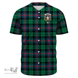 Scottish Urquhart Broad Red Ancient Clan Tartan Baseball Jersey - Crest Classic Scottish Plaid Tartan Plaid