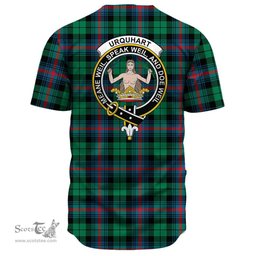 Scottish Urquhart Broad Red Ancient Clan Tartan Baseball Jersey - Crest Classic Scottish Plaid Tartan Plaid
