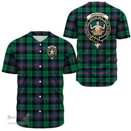 Scottish Urquhart Broad Red Ancient Clan Tartan Baseball Jersey - Crest Classic Scottish Plaid Tartan Plaid