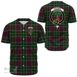 Scottish Crosbie Clan Tartan Baseball Jersey - Crest Classic Scottish Plaid Tartan Plaid