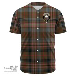 Scottish Kennedy Weathered Clan Tartan Baseball Jersey - Crest Classic Scottish Plaid Tartan Plaid