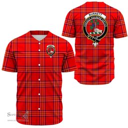 Scottish Burnett Modern Clan Tartan Baseball Jersey - Crest Classic Scottish Plaid Tartan Plaid