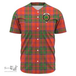 Scottish Grant Ancient Clan Tartan Baseball Jersey - Crest Classic Scottish Plaid Tartan Plaid