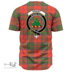 Scottish Grant Ancient Clan Tartan Baseball Jersey - Crest Classic Scottish Plaid Tartan Plaid
