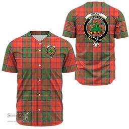 Scottish Grant Ancient Clan Tartan Baseball Jersey - Crest Classic Scottish Plaid Tartan Plaid