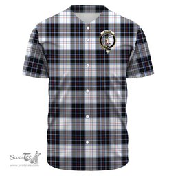 Scottish MacRae Dress Modern Clan Tartan Baseball Jersey - Crest Classic Scottish Plaid Tartan Plaid