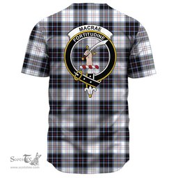 Scottish MacRae Dress Modern Clan Tartan Baseball Jersey - Crest Classic Scottish Plaid Tartan Plaid
