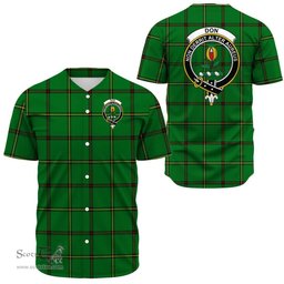 Scottish Don (Tribe of Mar) Clan Tartan Baseball Jersey - Crest Classic Scottish Plaid Tartan Plaid