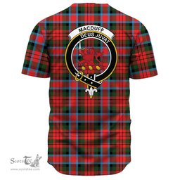 Scottish MacDuff Modern Clan Tartan Baseball Jersey - Crest Classic Scottish Plaid Tartan Plaid