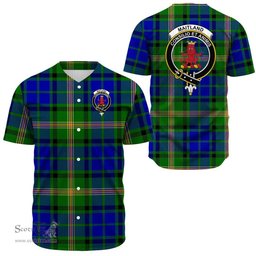 Scottish Maitland Clan Tartan Baseball Jersey - Crest Classic Scottish Plaid Tartan Plaid