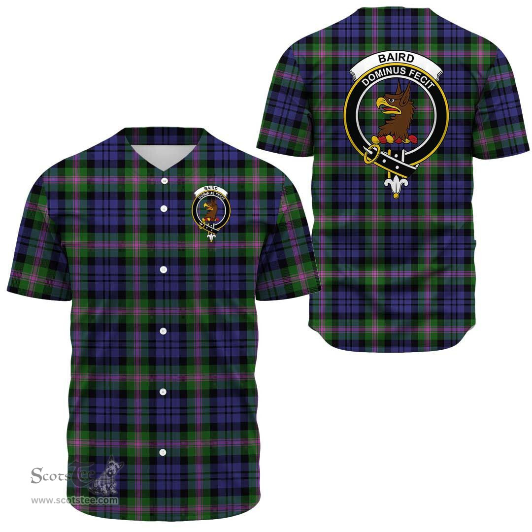 Scottish Baird Modern Clan Tartan Baseball Jersey - Crest Classic Scottish Plaid Tartan Plaid