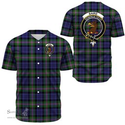 Scottish Baird Modern Clan Tartan Baseball Jersey - Crest Classic Scottish Plaid Tartan Plaid